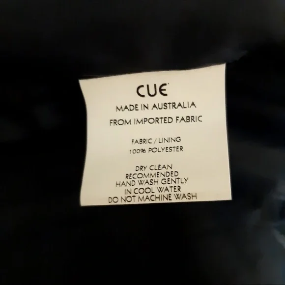 CUE Baggy Pencil Skirt with Ruffle Detail. Navy Colour. Taffeta fabric - Picture 5 of 7